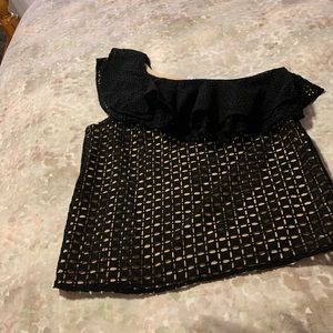 Ann Taylor one shoulder shirt